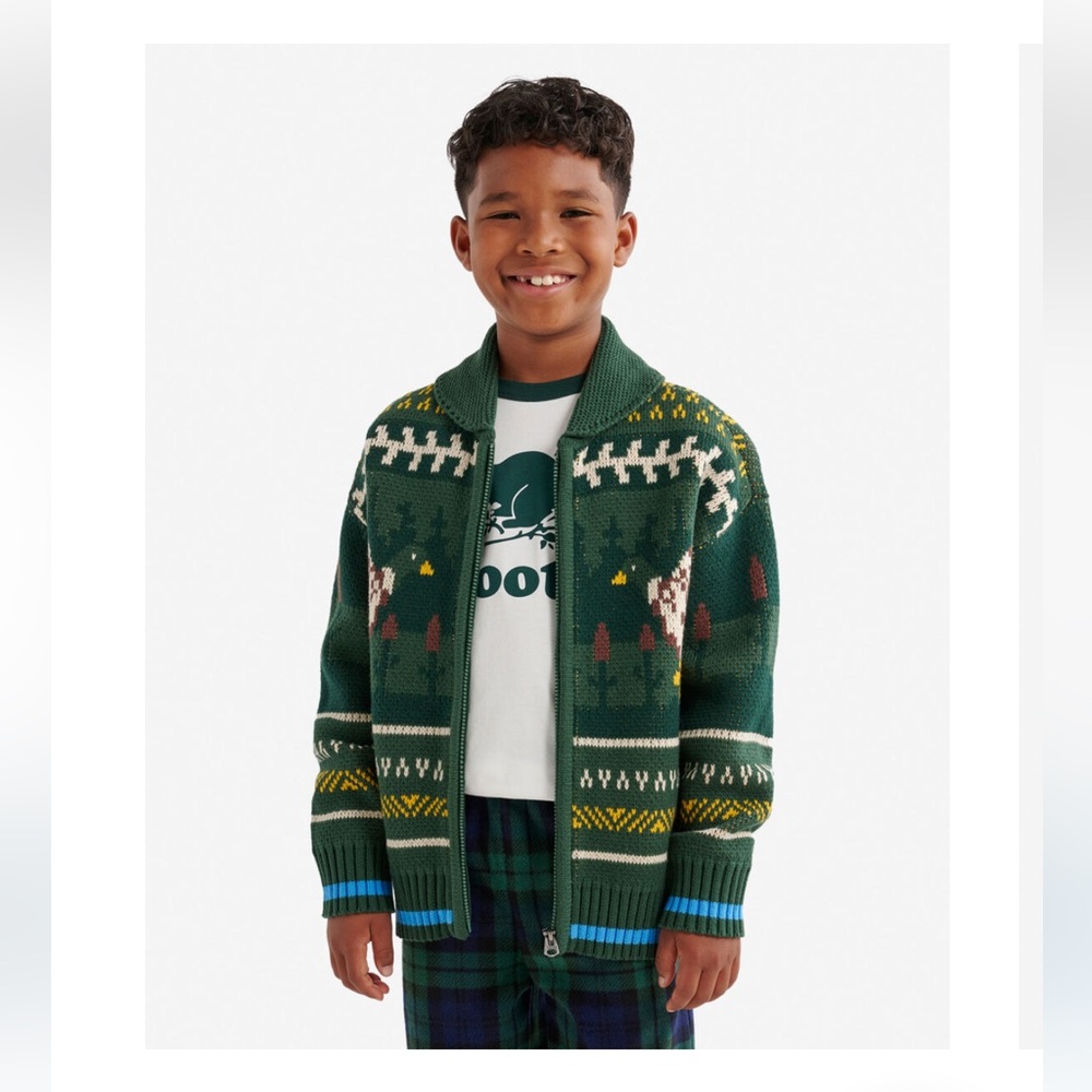 Roots Kids Cabin Shawl Fair Isle Cardigan